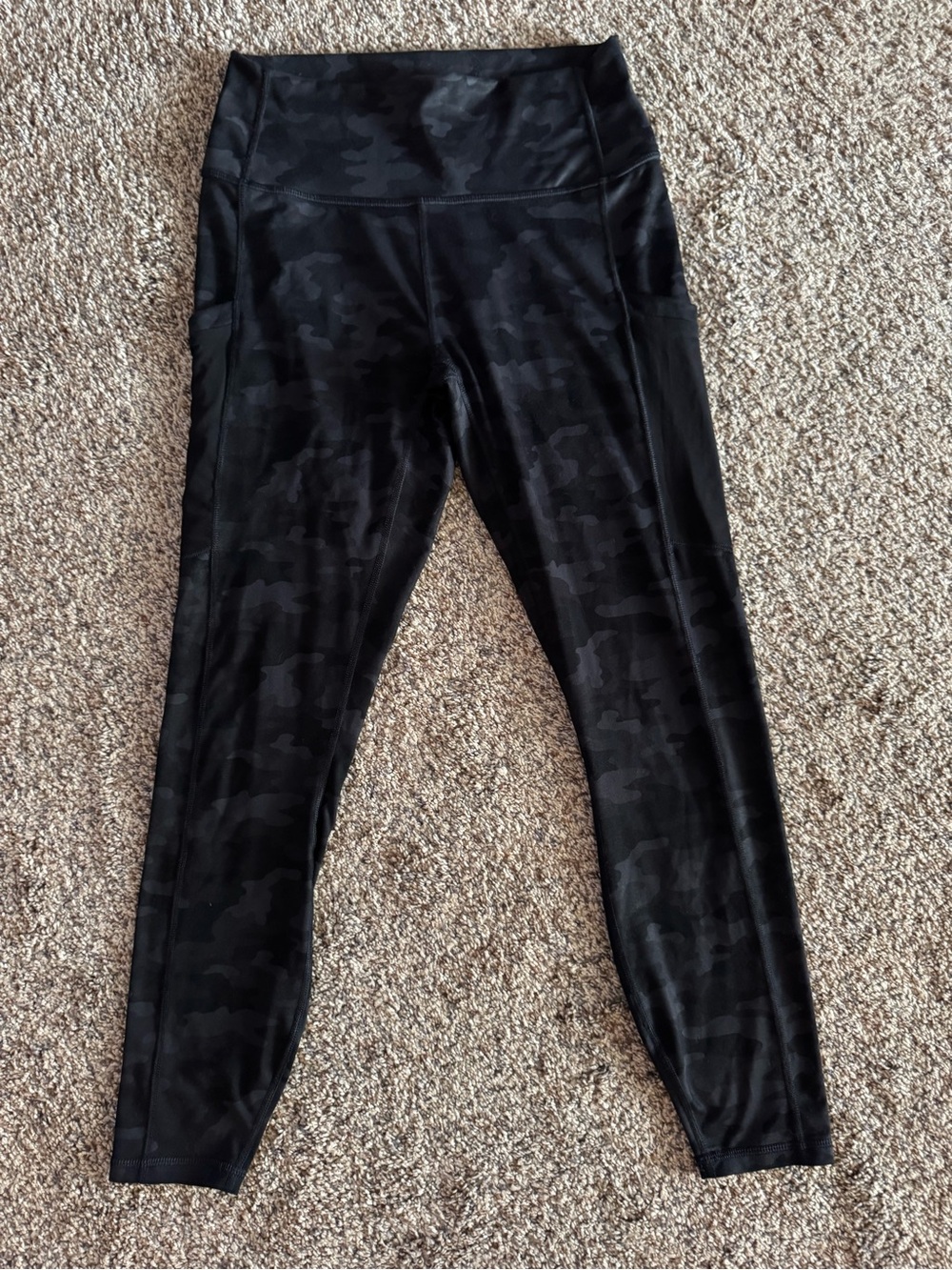 Fabletics Black Camouflage High-Waist Leggings
